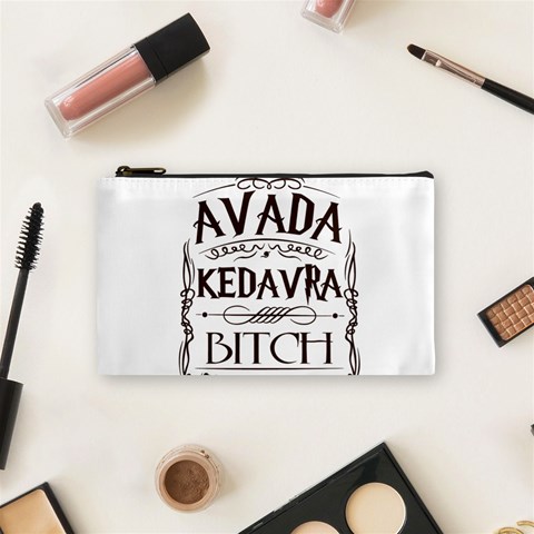Avada Kedavra Bitch Harry  Potter Cosmetic Bag (Small) from ArtsNow.com Front