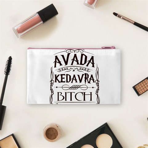 Avada Kedavra Bitch Harry  Potter Cosmetic Bag (Small) from ArtsNow.com Back