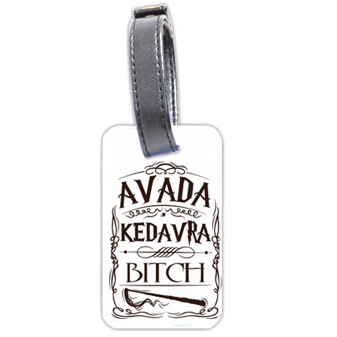 Avada Kedavra Bitch Harry  Potter Luggage Tag (two sides) from ArtsNow.com Back