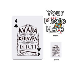 Avada Kedavra Bitch Harry  Potter Playing Cards 54 (Mini) from ArtsNow.com Front - Spade4