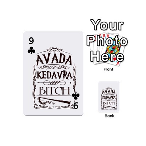 Avada Kedavra Bitch Harry  Potter Playing Cards 54 (Mini) from ArtsNow.com Front - Club9