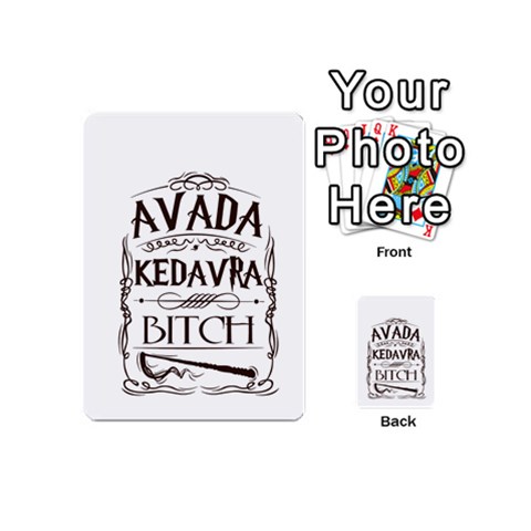 Avada Kedavra Bitch Harry  Potter Playing Cards 54 (Mini) from ArtsNow.com Back