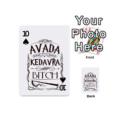 Avada Kedavra Bitch Harry  Potter Playing Cards 54 (Mini) from ArtsNow.com Front - Spade10