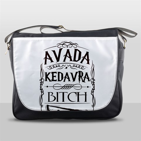 Avada Kedavra Bitch Harry  Potter Messenger Bag from ArtsNow.com Front