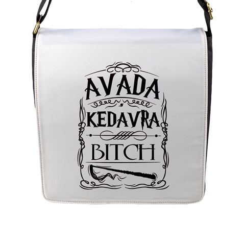 Avada Kedavra Bitch Harry  Potter Flap Closure Messenger Bag (L) from ArtsNow.com Front