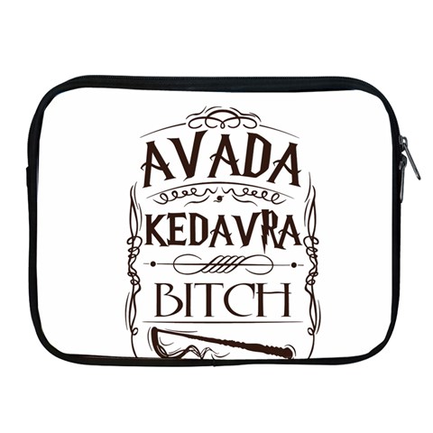 Avada Kedavra Bitch Harry  Potter Apple iPad 2/3/4 Zipper Case from ArtsNow.com Front