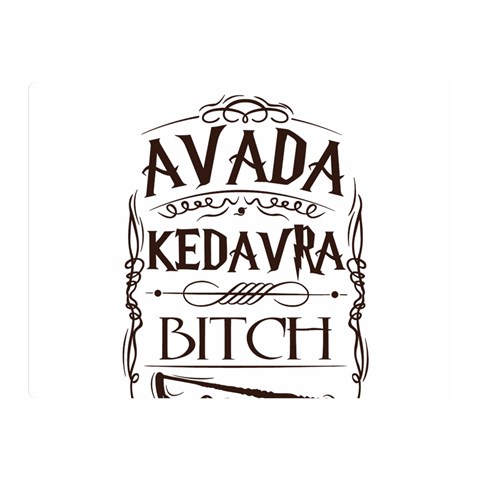 Avada Kedavra Bitch Harry  Potter Double Sided Flano Blanket (Mini) from ArtsNow.com 35 x27  Blanket Front