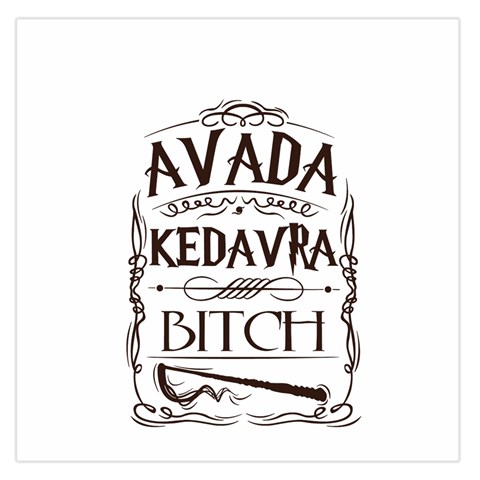 Avada Kedavra Bitch Harry  Potter Large Satin Scarf (Square) from ArtsNow.com Front