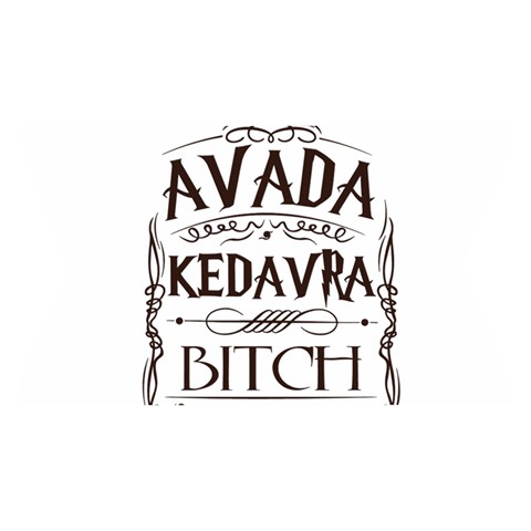 Avada Kedavra Bitch Harry  Potter Yoga Cropped Leggings from ArtsNow.com Waistband Front