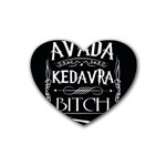 Avada Kedavra Bitch Harry Potter Rubber Heart Coaster (4 pack)