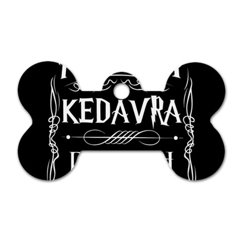 Avada Kedavra Bitch Harry Potter Dog Tag Bone (Two Sides) from ArtsNow.com Front
