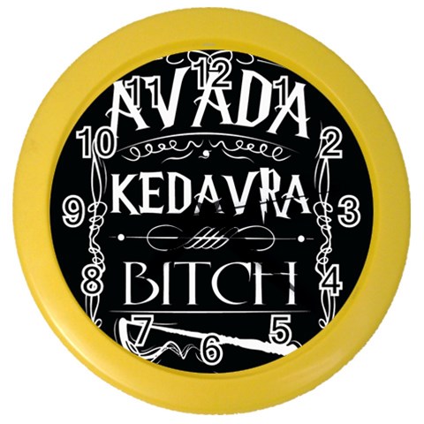 Avada Kedavra Bitch Harry Potter Color Wall Clock from ArtsNow.com Front