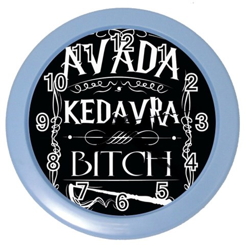 Avada Kedavra Bitch Harry Potter Color Wall Clock from ArtsNow.com Front