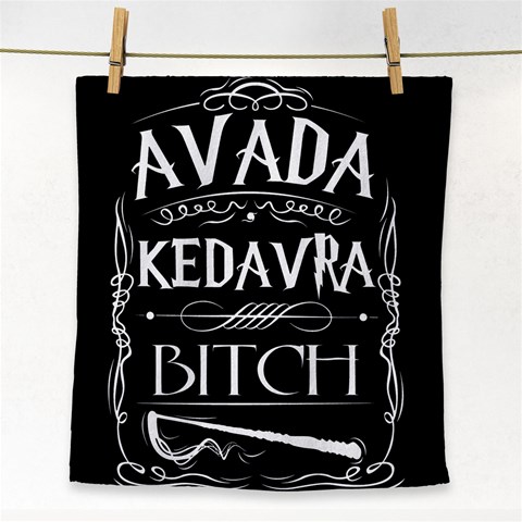Avada Kedavra Bitch Harry Potter Face Towel from ArtsNow.com Front