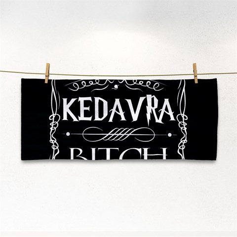 Avada Kedavra Bitch Harry Potter Hand Towel from ArtsNow.com Front