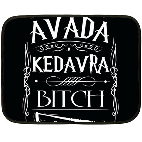 Avada Kedavra Bitch Harry Potter Double Sided Fleece Blanket (Mini) from ArtsNow.com 35 x27  Blanket Front