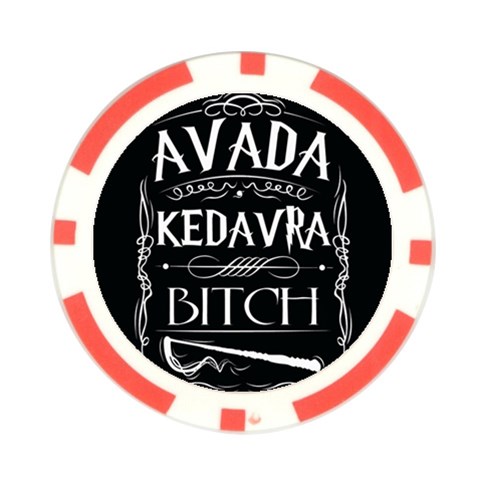 Avada Kedavra Bitch Harry Potter Poker Chip Card Guard (10 pack) from ArtsNow.com Back
