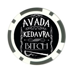 Avada Kedavra Bitch Harry Potter Poker Chip Card Guard (10 pack) from ArtsNow.com Back