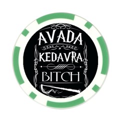 Avada Kedavra Bitch Harry Potter Poker Chip Card Guard (10 pack) from ArtsNow.com Back