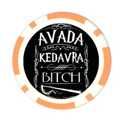 Avada Kedavra Bitch Harry Potter Poker Chip Card Guard (10 pack) from ArtsNow.com Back