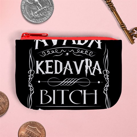 Avada Kedavra Bitch Harry Potter Mini Coin Purse from ArtsNow.com Front