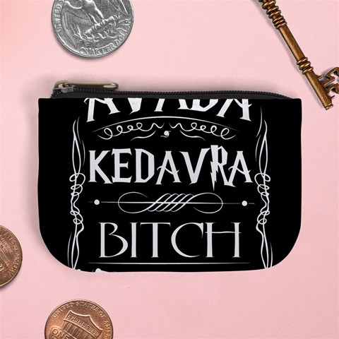 Avada Kedavra Bitch Harry Potter Mini Coin Purse from ArtsNow.com Front