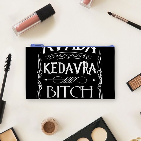 Avada Kedavra Bitch Harry Potter Cosmetic Bag (Small) from ArtsNow.com Front