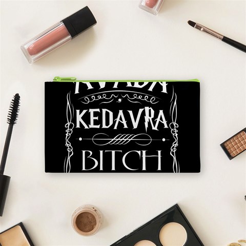 Avada Kedavra Bitch Harry Potter Cosmetic Bag (Small) from ArtsNow.com Front