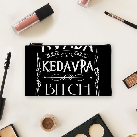 Avada Kedavra Bitch Harry Potter Cosmetic Bag (Small) from ArtsNow.com Front