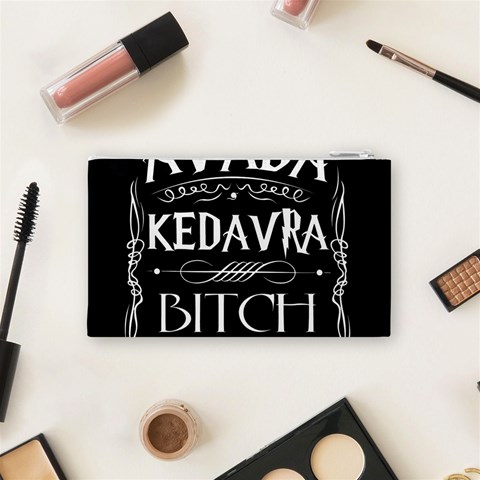 Avada Kedavra Bitch Harry Potter Cosmetic Bag (Small) from ArtsNow.com Back