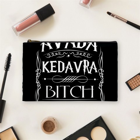 Avada Kedavra Bitch Harry Potter Cosmetic Bag (Medium) from ArtsNow.com Front