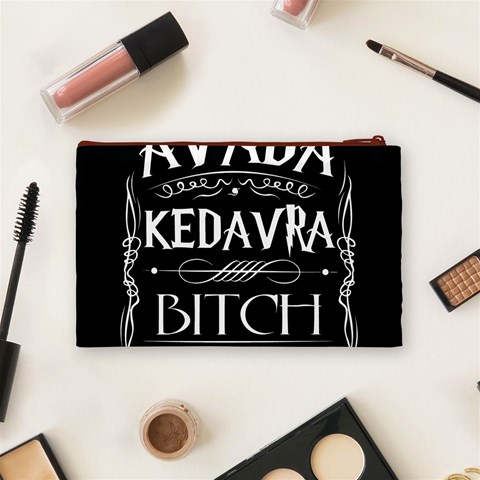 Avada Kedavra Bitch Harry Potter Cosmetic Bag (Medium) from ArtsNow.com Back