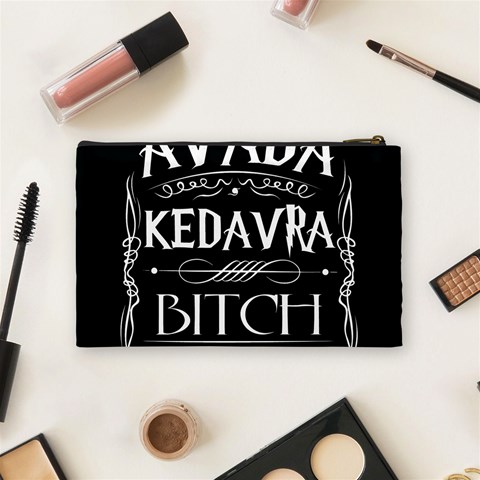 Avada Kedavra Bitch Harry Potter Cosmetic Bag (Medium) from ArtsNow.com Back