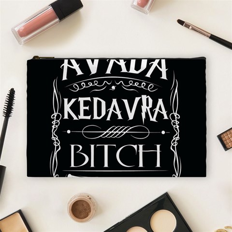 Avada Kedavra Bitch Harry Potter Cosmetic Bag (Large) from ArtsNow.com Front