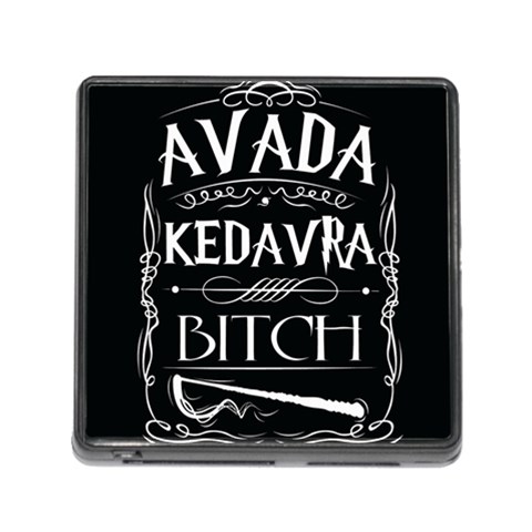 Avada Kedavra Bitch Harry Potter Memory Card Reader (Square) from ArtsNow.com Front