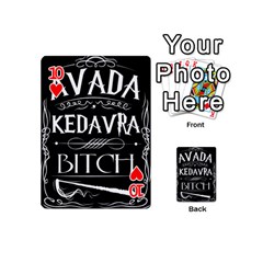 Avada Kedavra Bitch Harry Potter Playing Cards 54 (Mini) from ArtsNow.com Front - Heart10