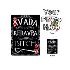 Avada Kedavra Bitch Harry Potter Playing Cards 54 (Mini) from ArtsNow.com Front - Diamond10