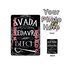 Avada Kedavra Bitch Harry Potter Playing Cards 54 (Mini) from ArtsNow.com Front - Joker2