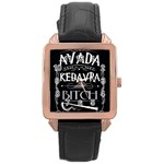 Avada Kedavra Bitch Harry Potter Rose Gold Leather Watch 