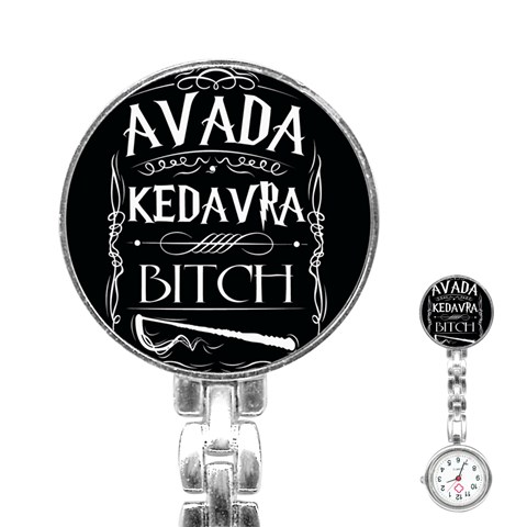 Avada Kedavra Bitch Harry Potter Stainless Steel Nurses Watch from ArtsNow.com Front