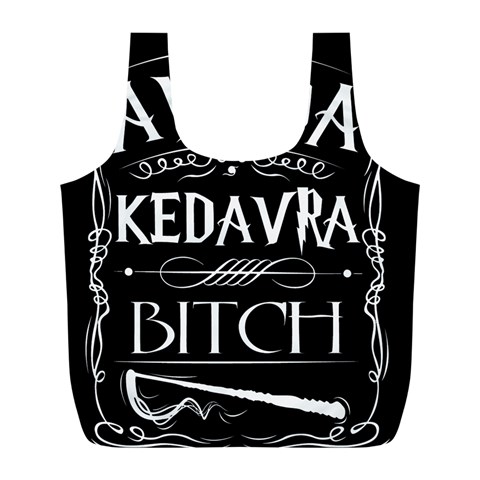 Avada Kedavra Bitch Harry Potter Full Print Recycle Bag (L) from ArtsNow.com Front