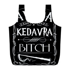 Avada Kedavra Bitch Harry Potter Full Print Recycle Bag (L) from ArtsNow.com Back