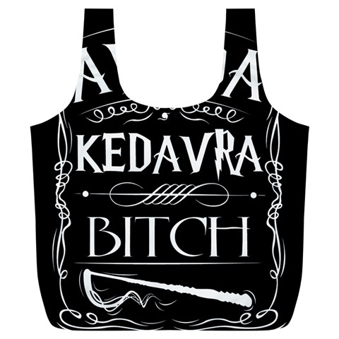 Avada Kedavra Bitch Harry Potter Full Print Recycle Bag (XL) from ArtsNow.com Back