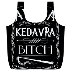 Avada Kedavra Bitch Harry Potter Full Print Recycle Bag (XL) from ArtsNow.com Back
