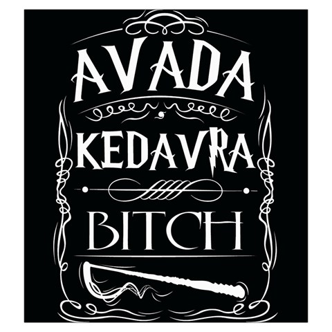 Avada Kedavra Bitch Harry Potter Drawstring Pouch (Large) from ArtsNow.com Back