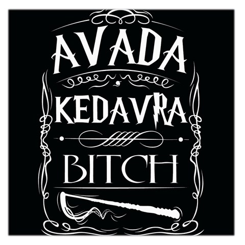 Avada Kedavra Bitch Harry Potter Large Satin Scarf (Square) from ArtsNow.com Front