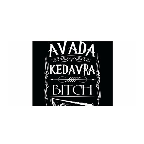 Avada Kedavra Bitch Harry Potter Satin Wrap from ArtsNow.com Front