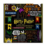 Book Collage Based On Harry Potter And The Philosopher s Stone Tile Coaster