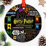 Book Collage Based On Harry Potter And The Philosopher s Stone Ornament (Round)