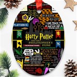 Book Collage Based On Harry Potter And The Philosopher s Stone Ornament (Oval)